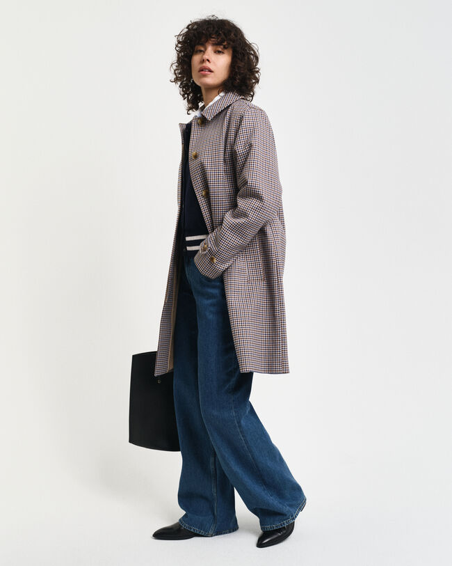 Gabán de cuadros pequeños