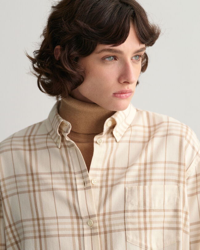 Camisa de franela Relaxed Fit a cuadros