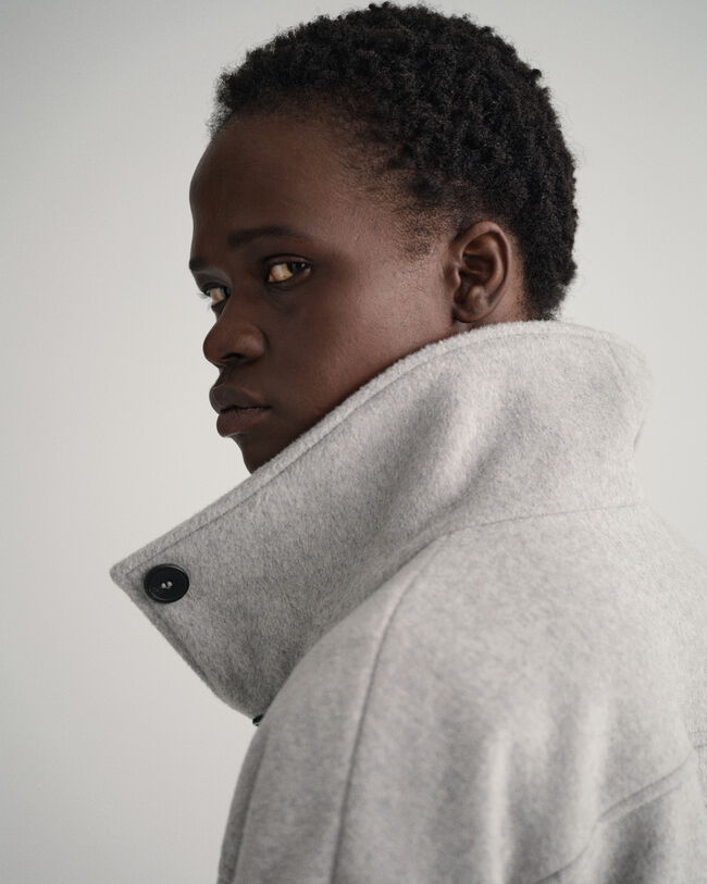 Chaqueta corta de mezcla de lana