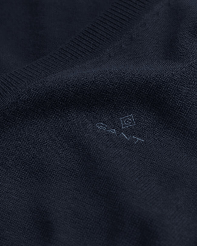 Cárdigan con cuello de pico en algodón ligero