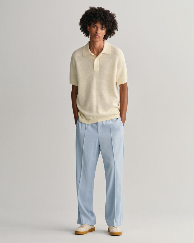 Polo de algodón Textured