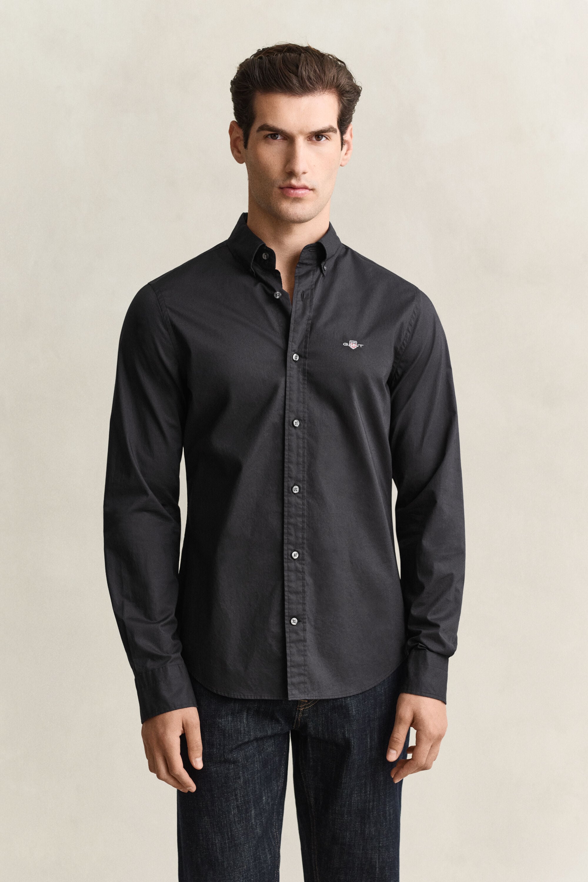 Camisa de popelina Slim Fit clásica