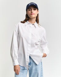 Camisa de popelina con mangas voluminosas Relaxed Fit