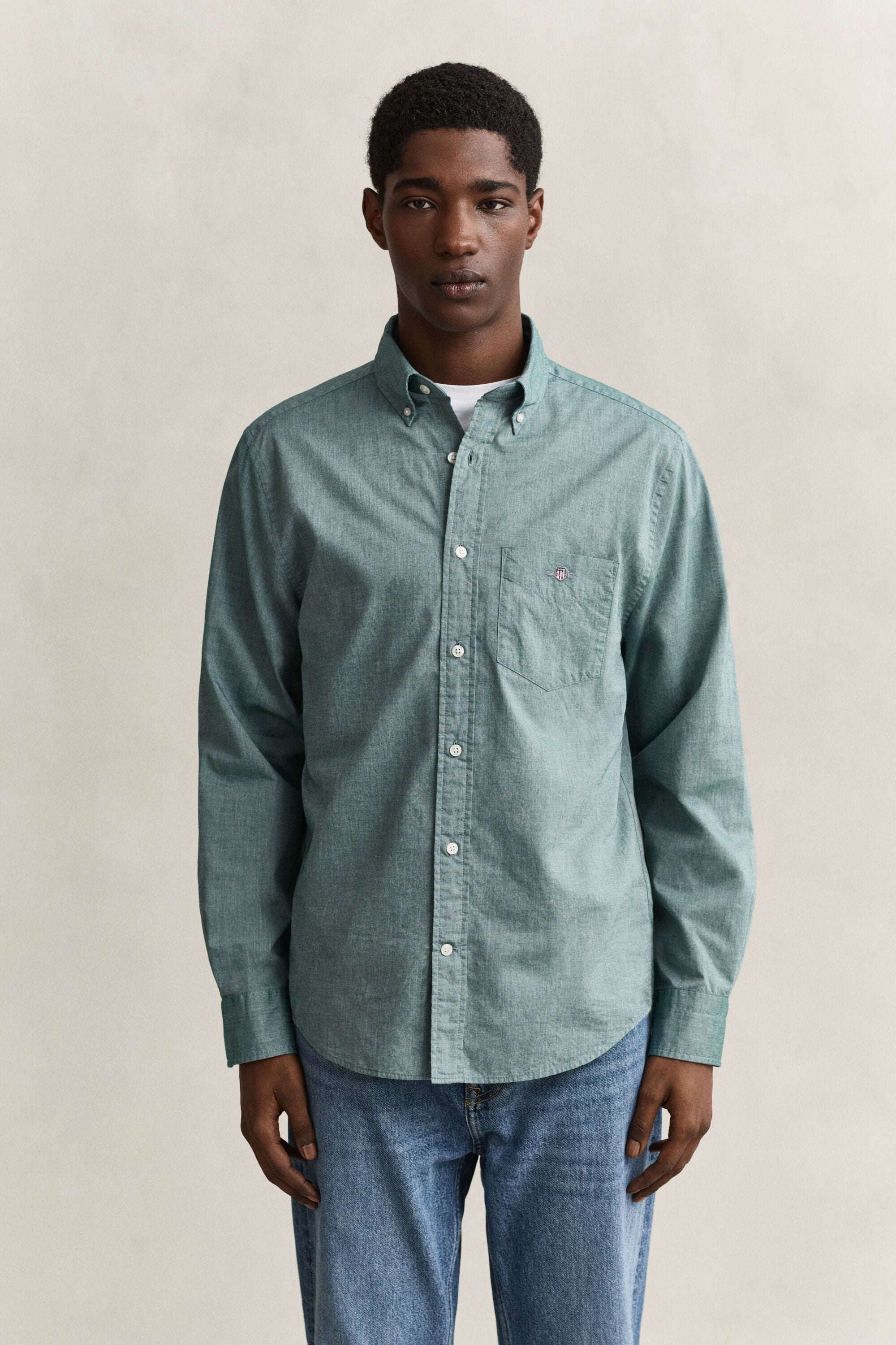 Camisa Regular Fit clásica de popelina