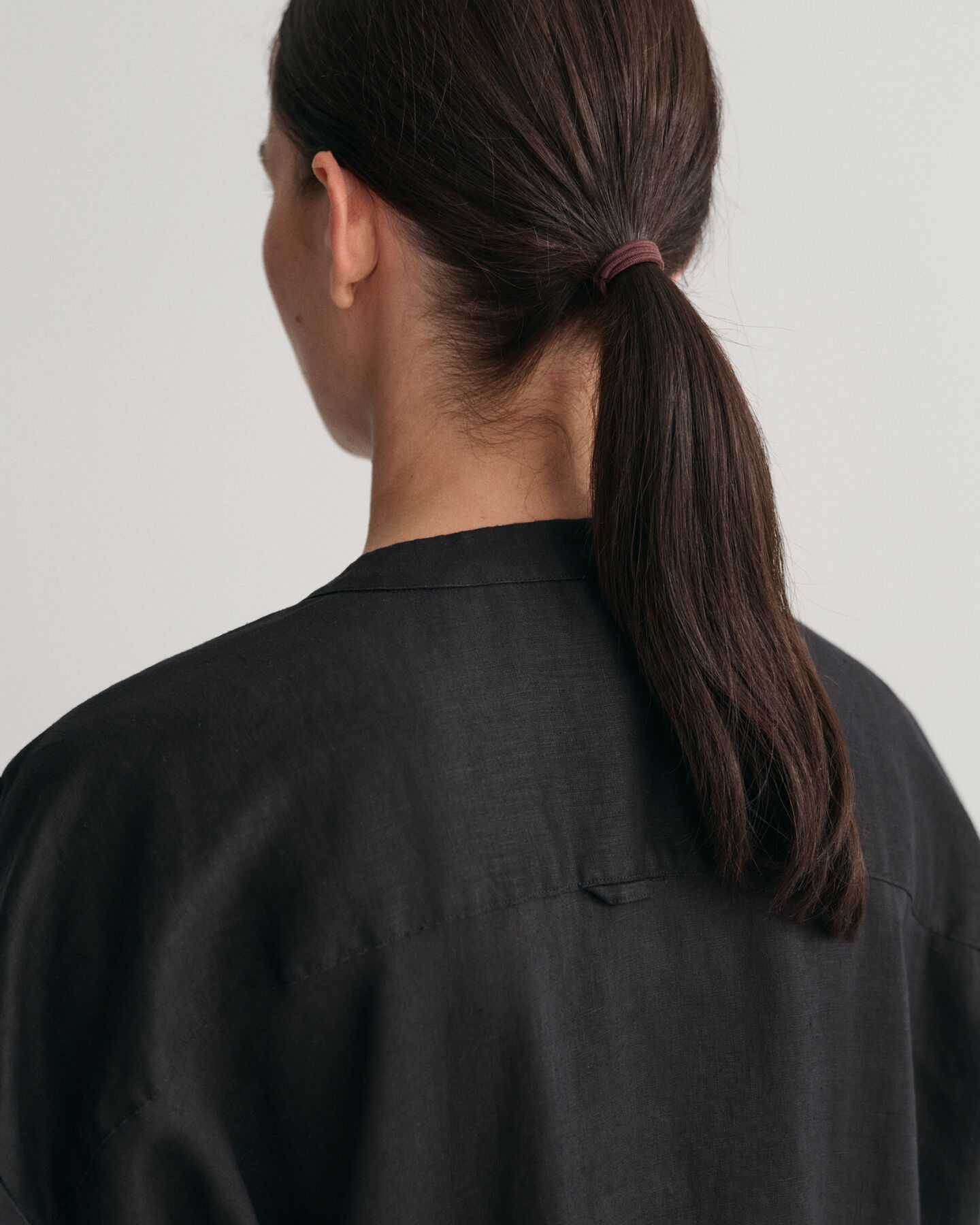 Caft&aacute;n de manga corta de lino