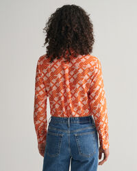 Camisa Regular Fit de algodón y seda G Patterned