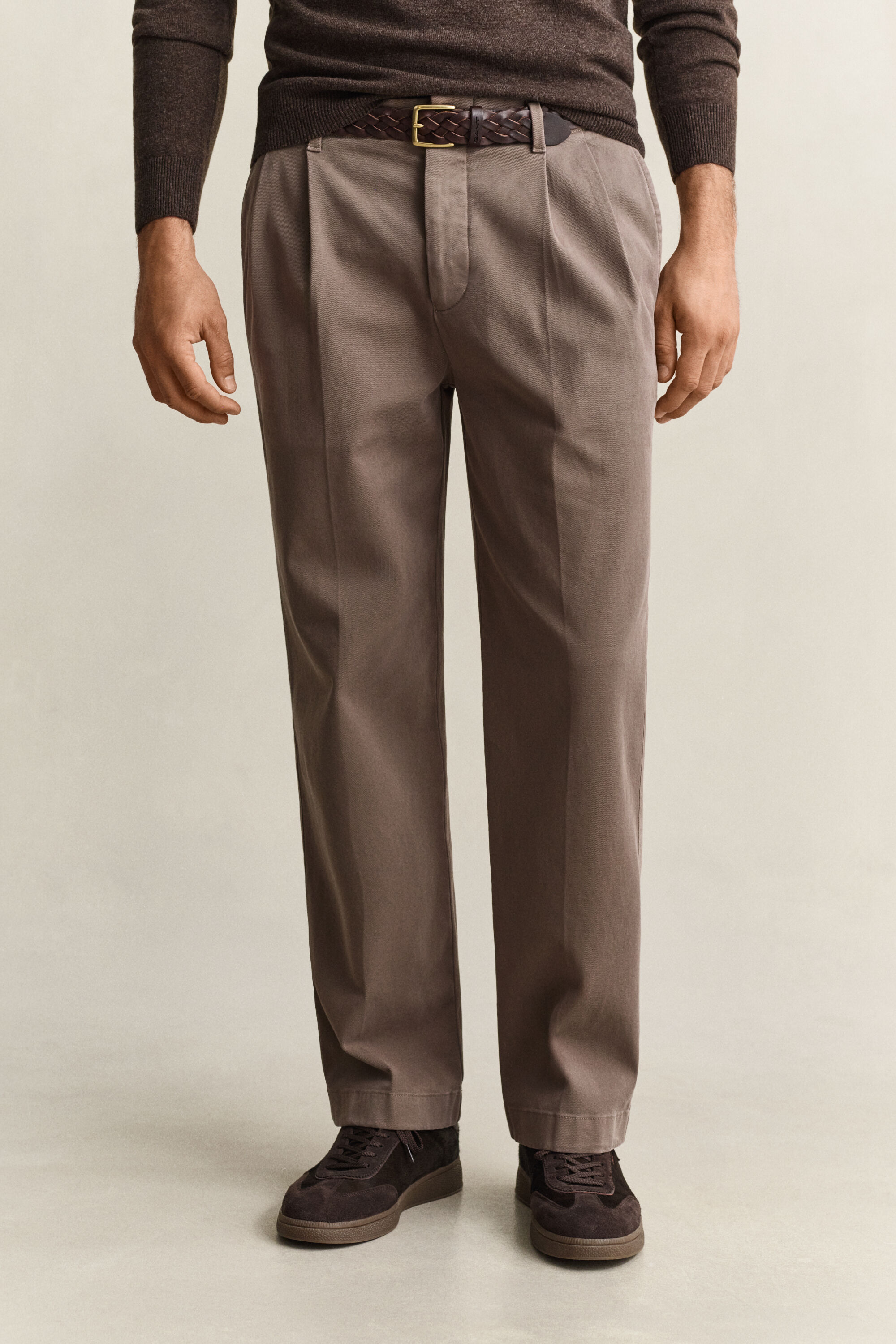 Pantalones chinos de algodón perchado
