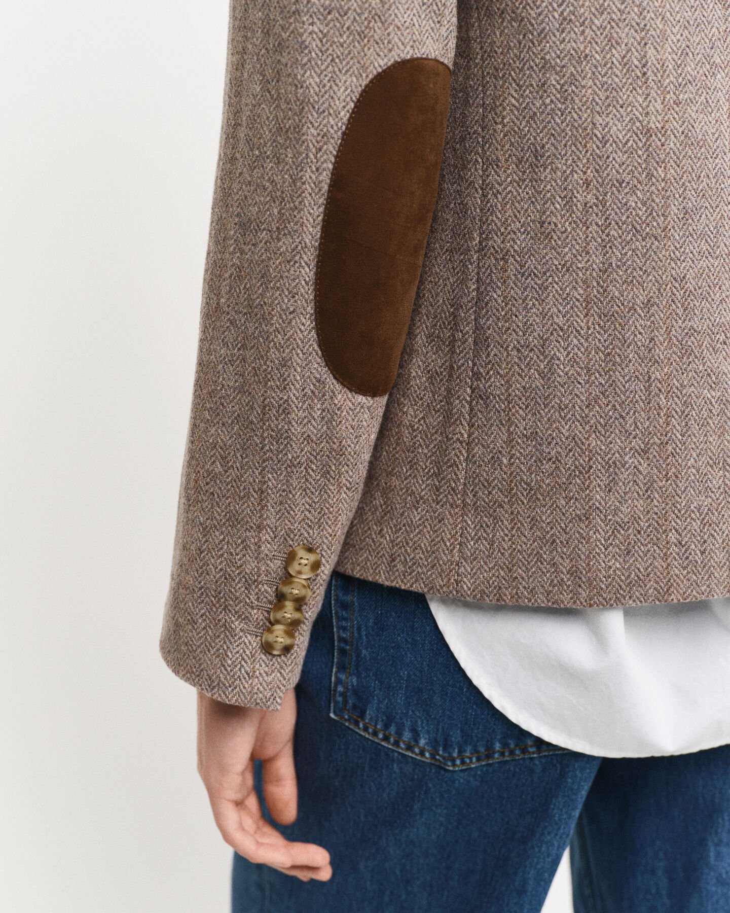 Americana corta Regular Fit con diseño de espiga