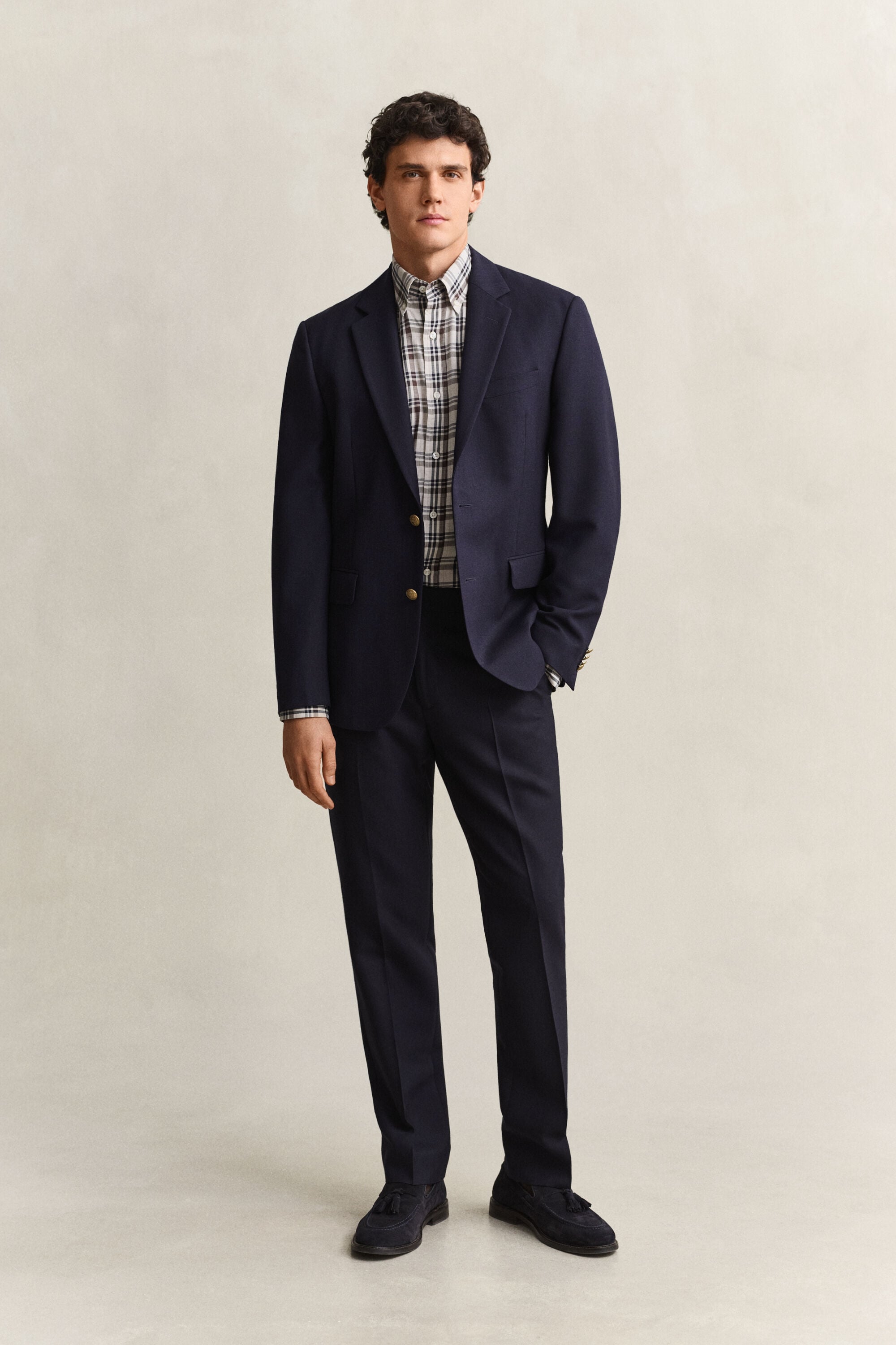 Camisa de sarga a cuadros