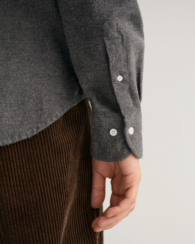 Camisa Regular Fit con diseño de espiga