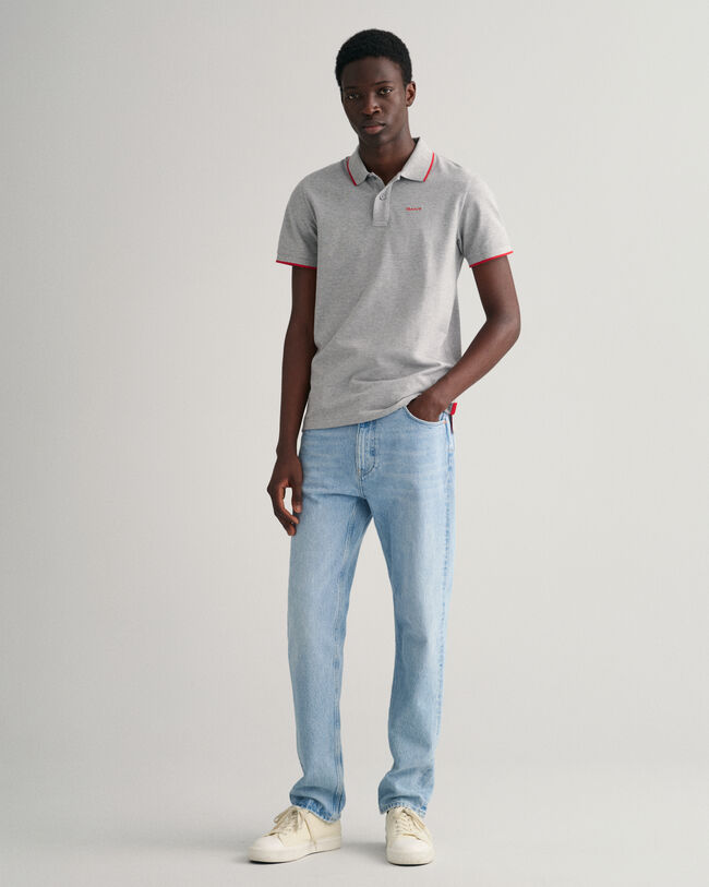 Polo de piqu&eacute; con ribete en contraste