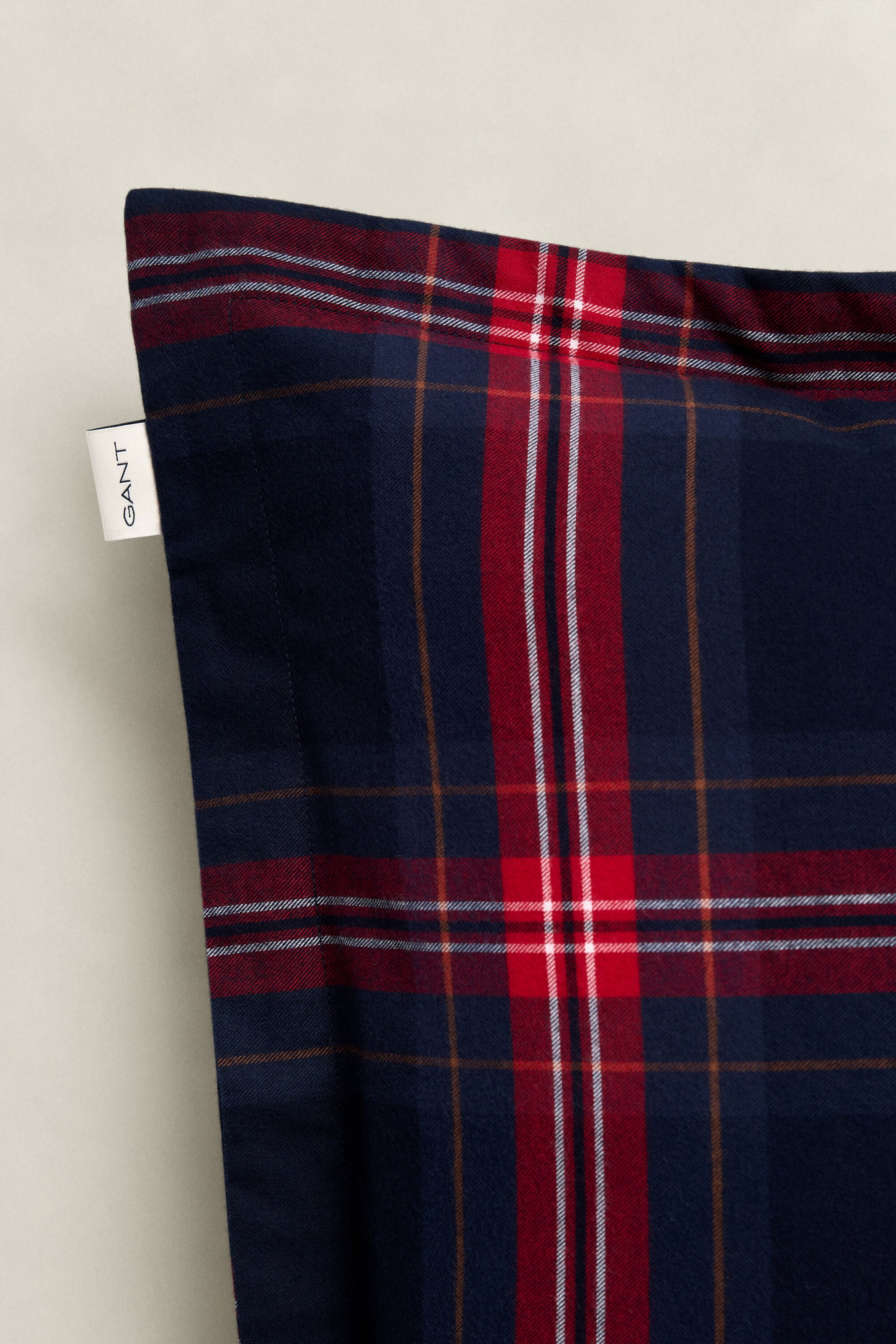 Funda de almohada de franela a cuadros