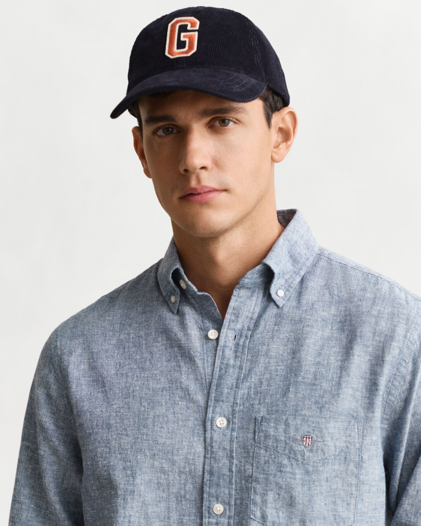 Camisa Regular Fit de algodón y lino