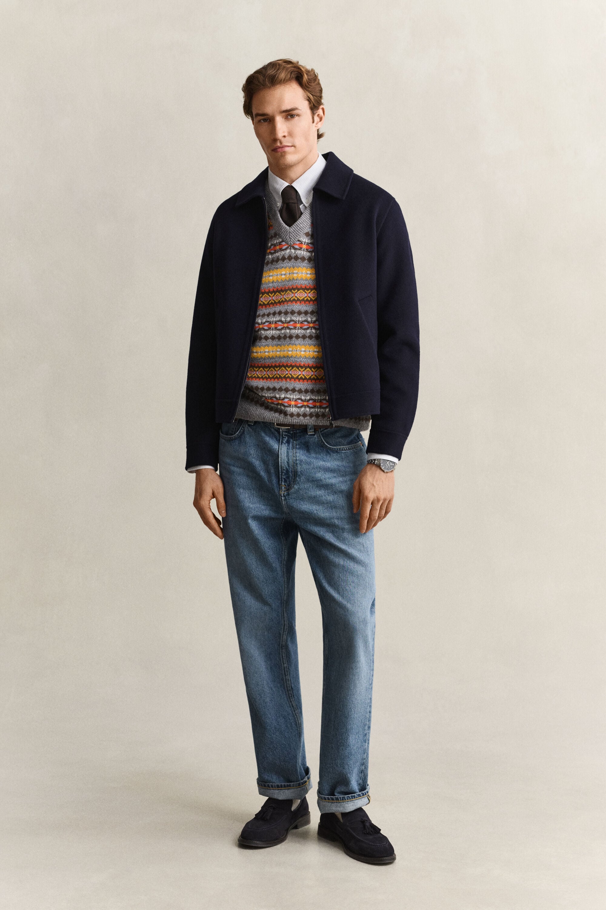 Chaleco con diseño Fair Isle