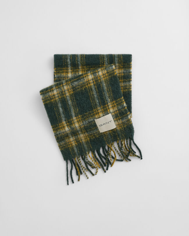 Bufanda de mezcla de mohair y alpaca con diseño de cuadros