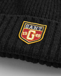 Set de regalo de gorro y bufanda de lana con insignia