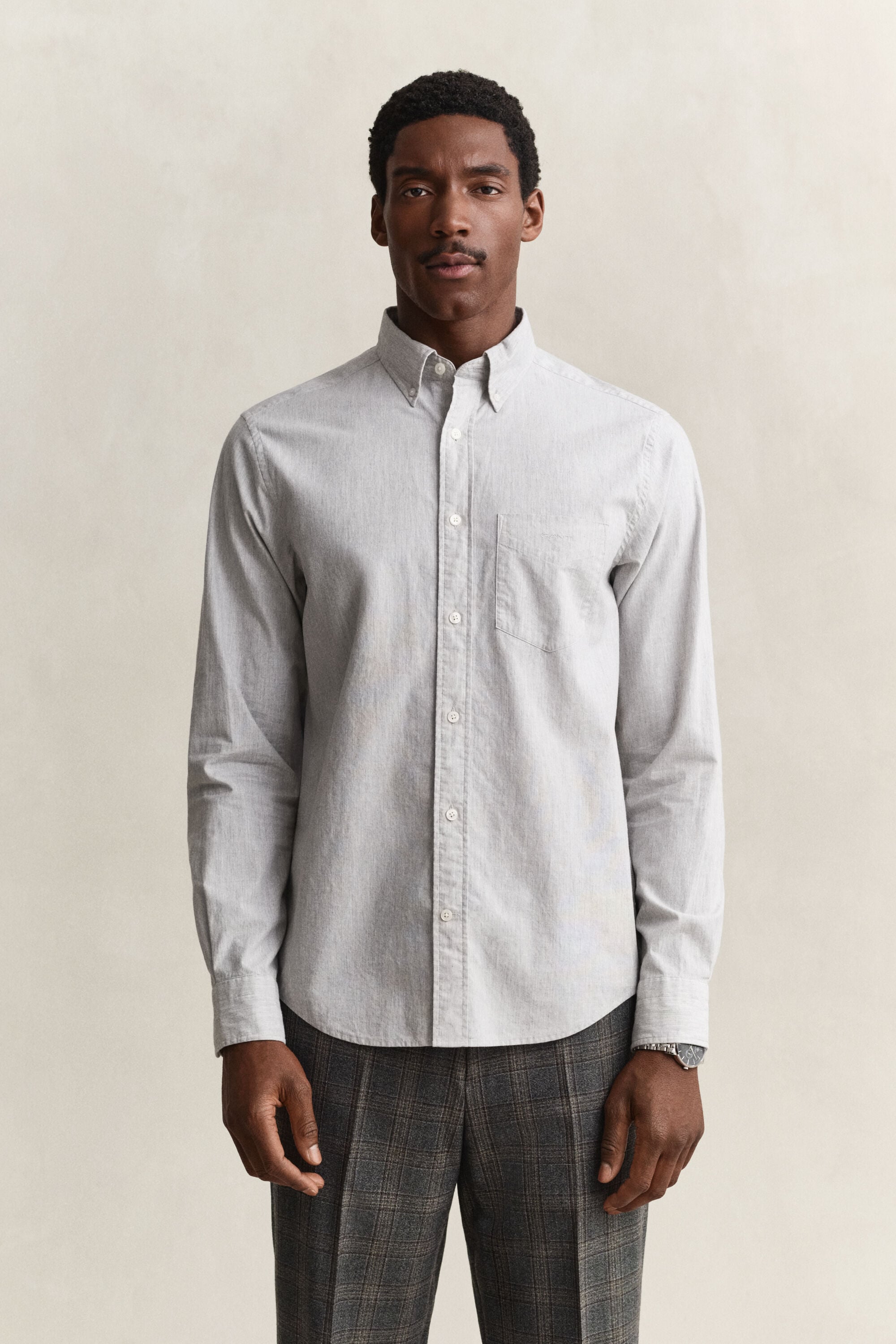 Camisa de popelina jaspeada Archive