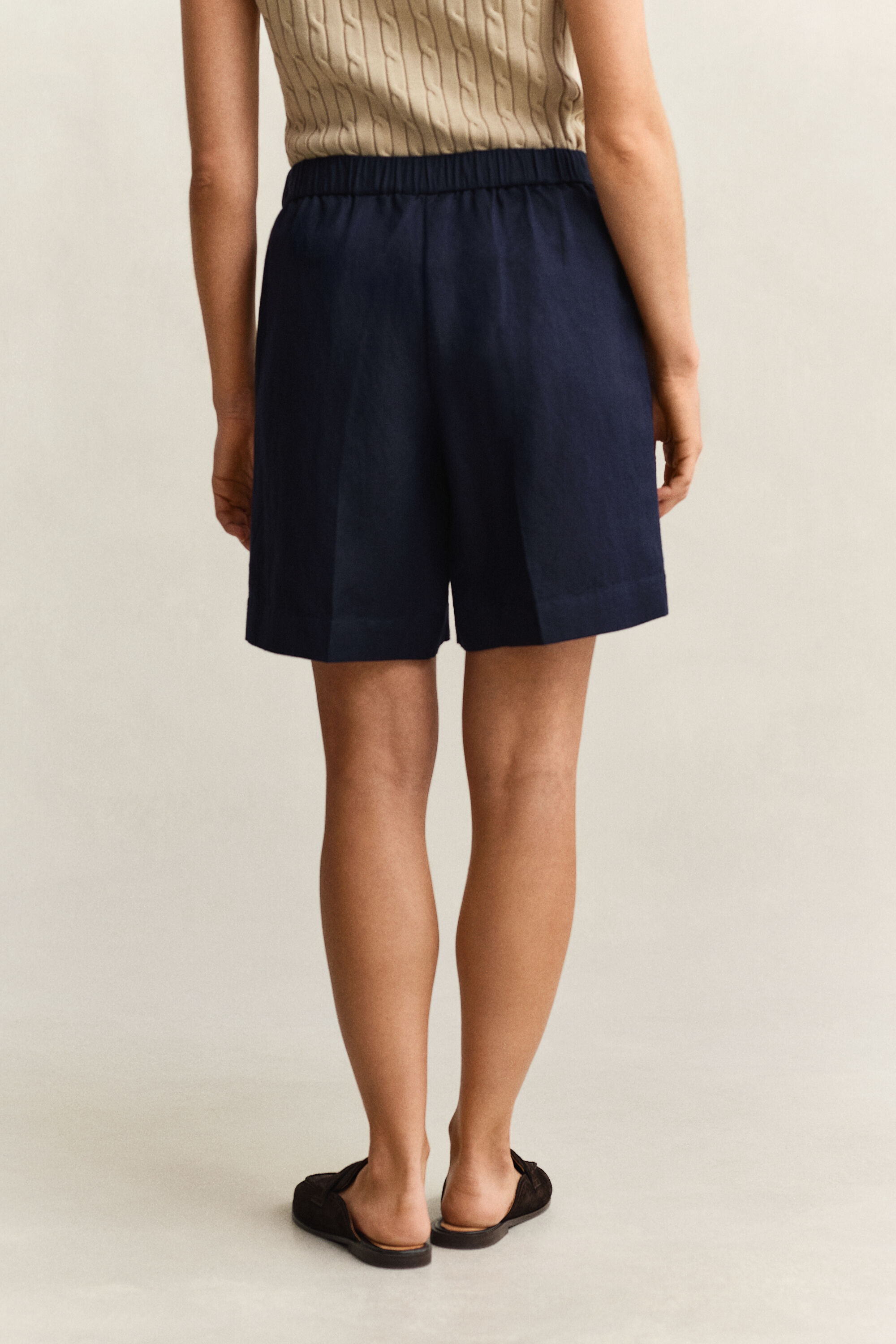 Pantalones cortos de mezcla de lino