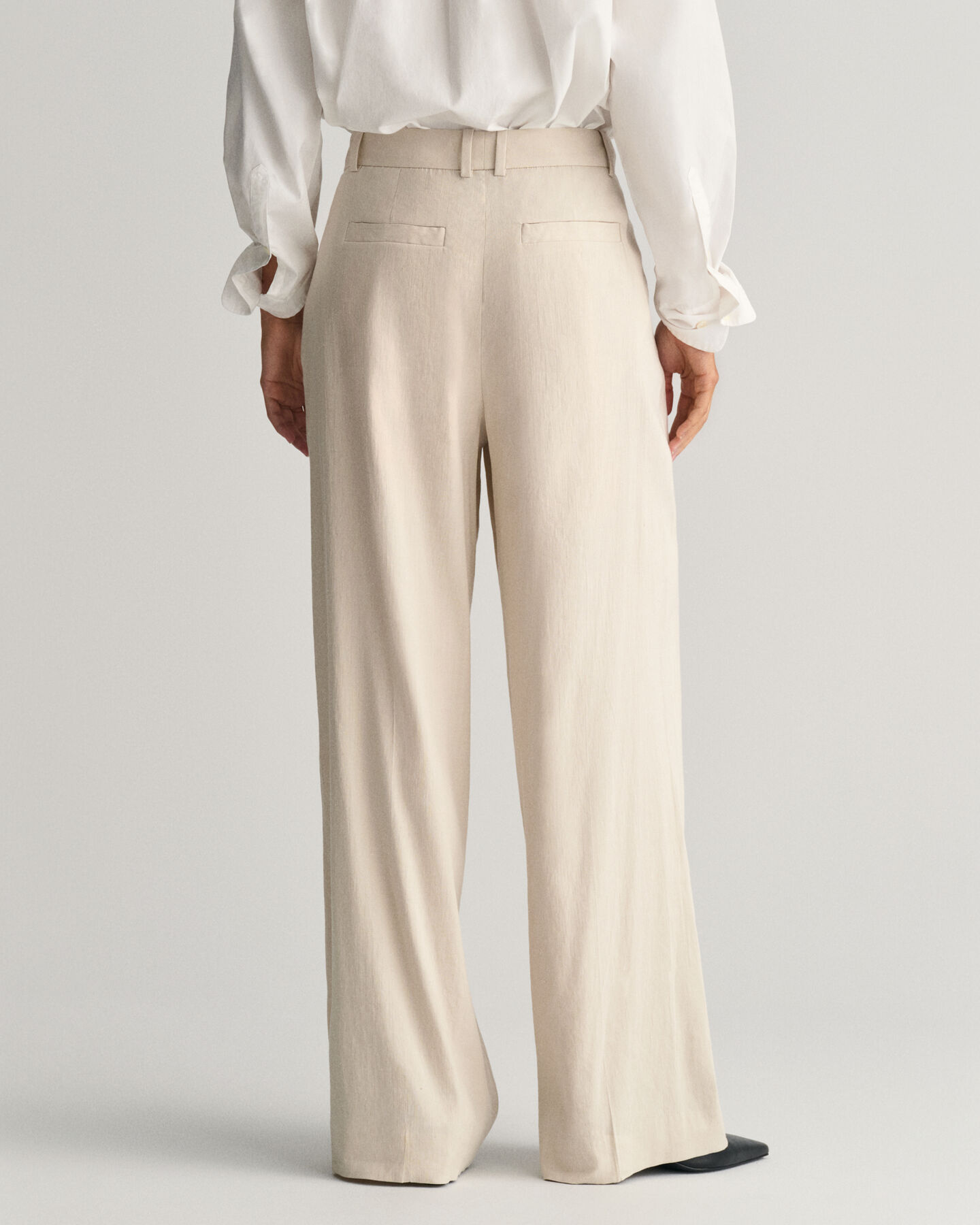 Pantalones de vestir Regular Fit en lino elástico