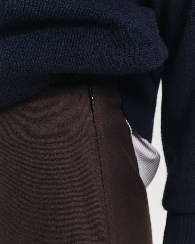 Falda midi de tubo en mezcla de lana