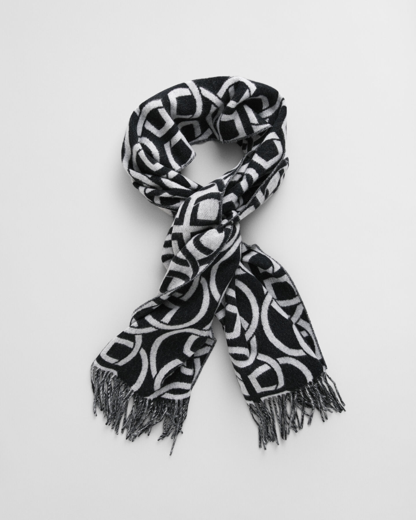 Bufanda de lana con estampado de G