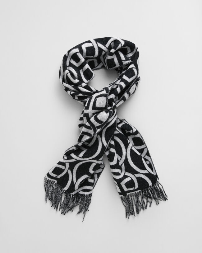 Bufanda de lana con estampado de G