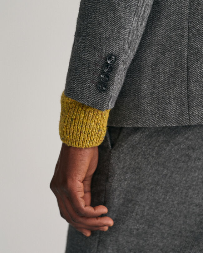 Americana de traje con diseño de espiga