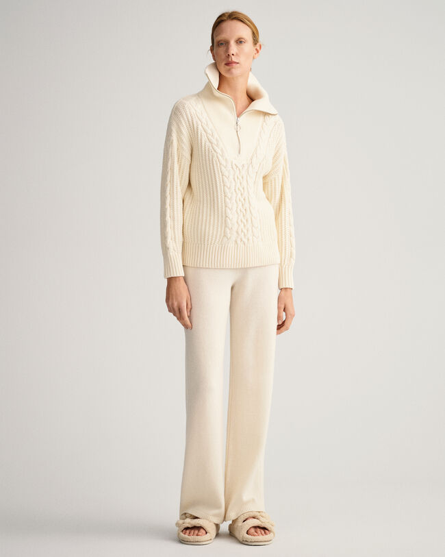 Jersey de ochos con media cremallera