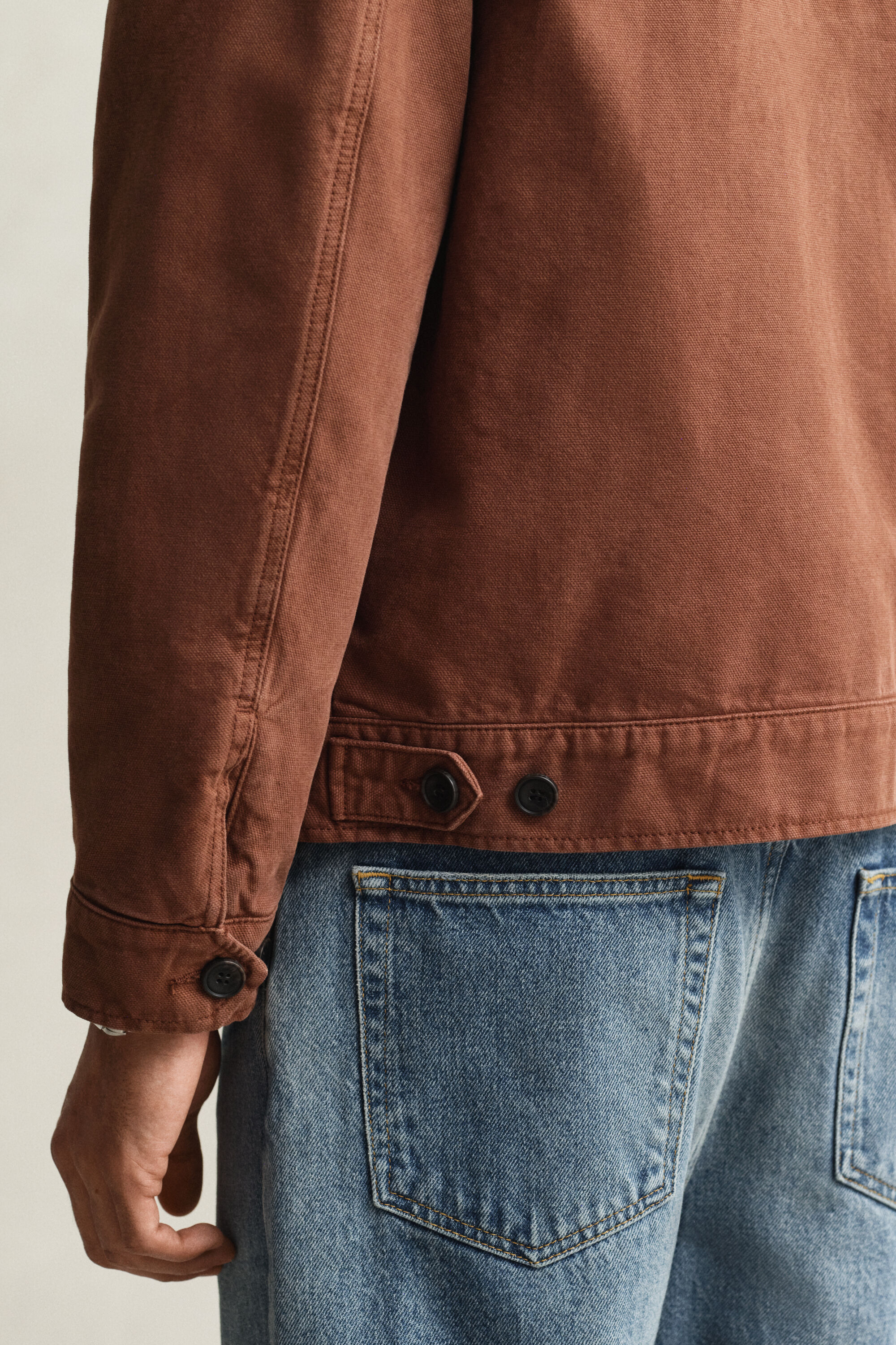 Cazadora de lona de algodón