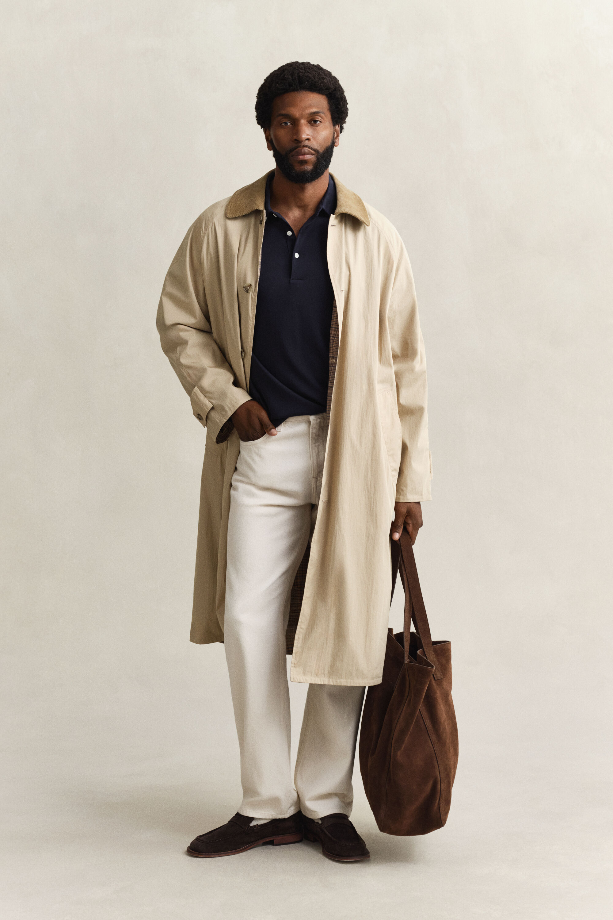 Polo de manga larga de algodón pima