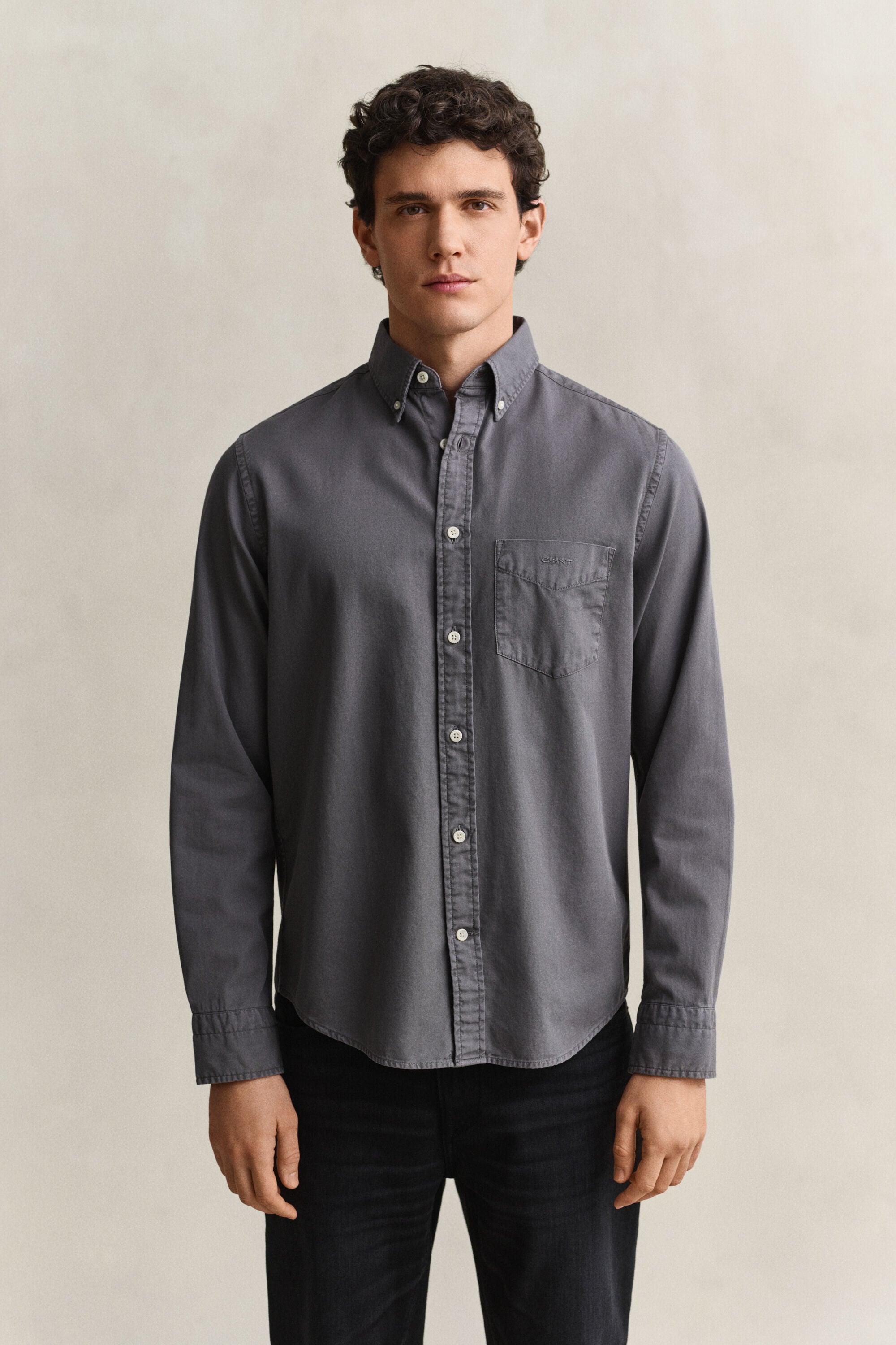 Camisa Regular Fit de sarga