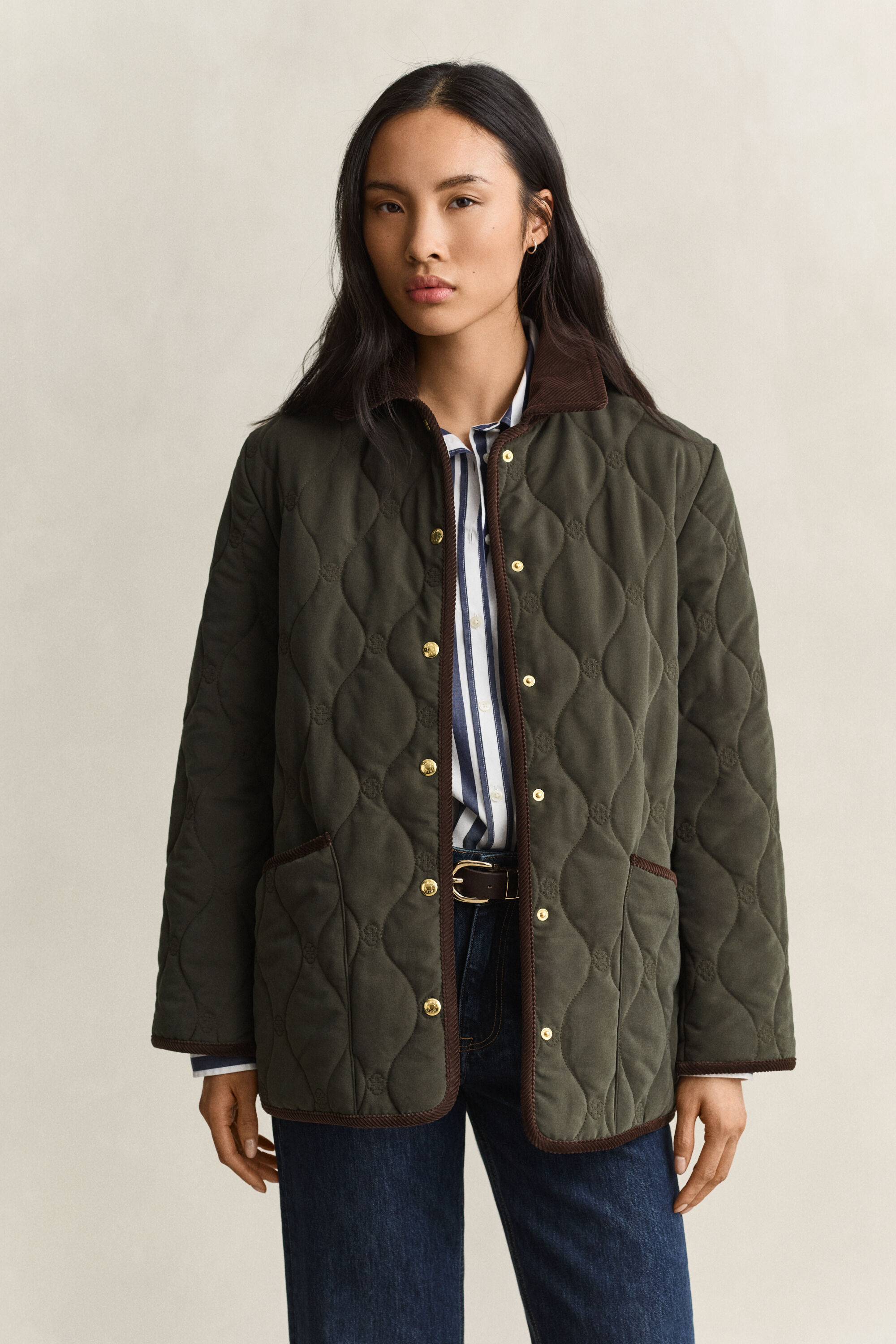 Chaqueta acolchada con monograma