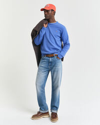 Jersey de cuello redondo en lana de oveja muy fina