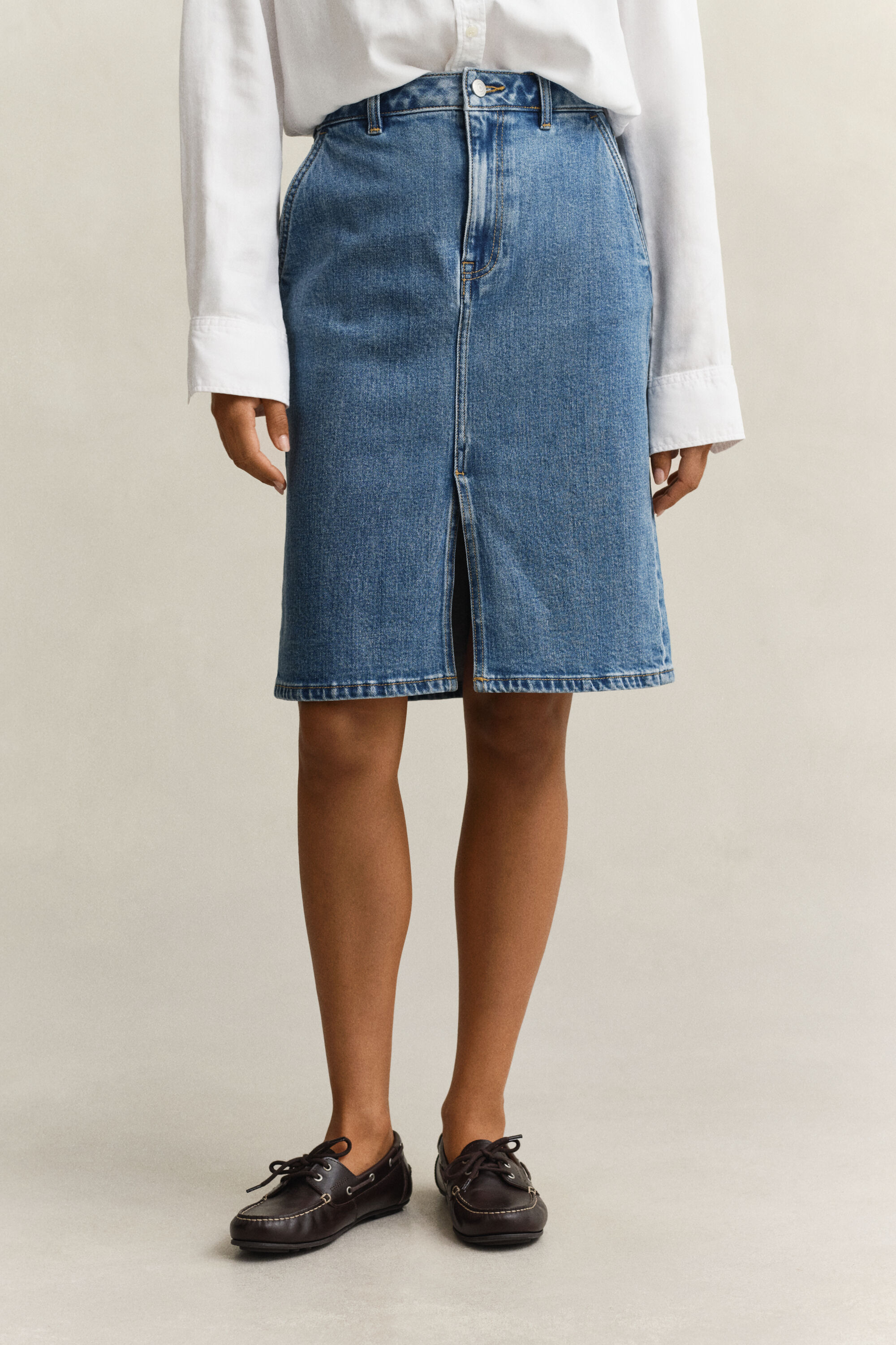 Falda de tubo vaquera