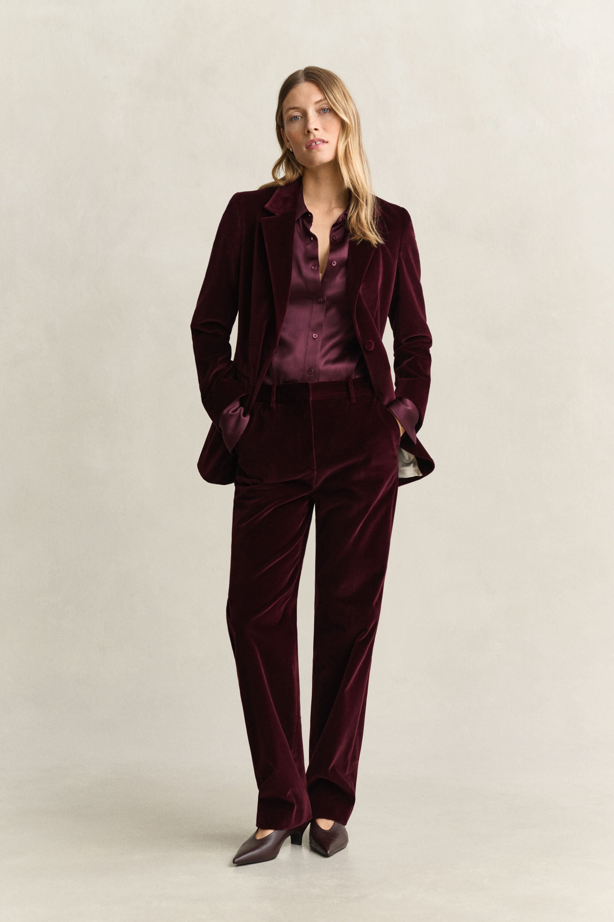 Pantalones de vestir de terciopelo