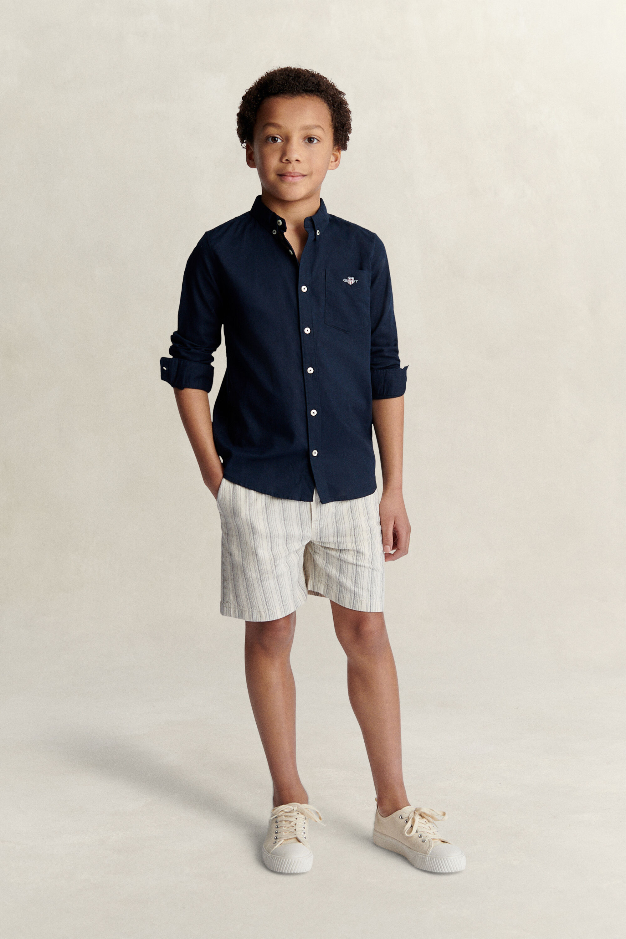Camisa de mezcla de lino Teen Boys