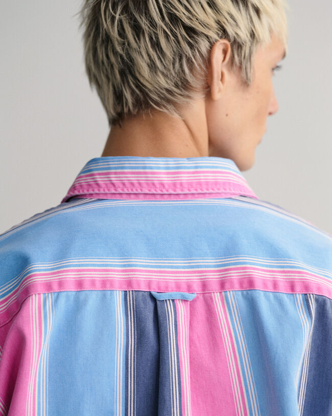 Camisa Relaxed Fit de sarga Heavy a rayas