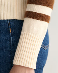 Jersey de cuello redondo a rayas en bloque