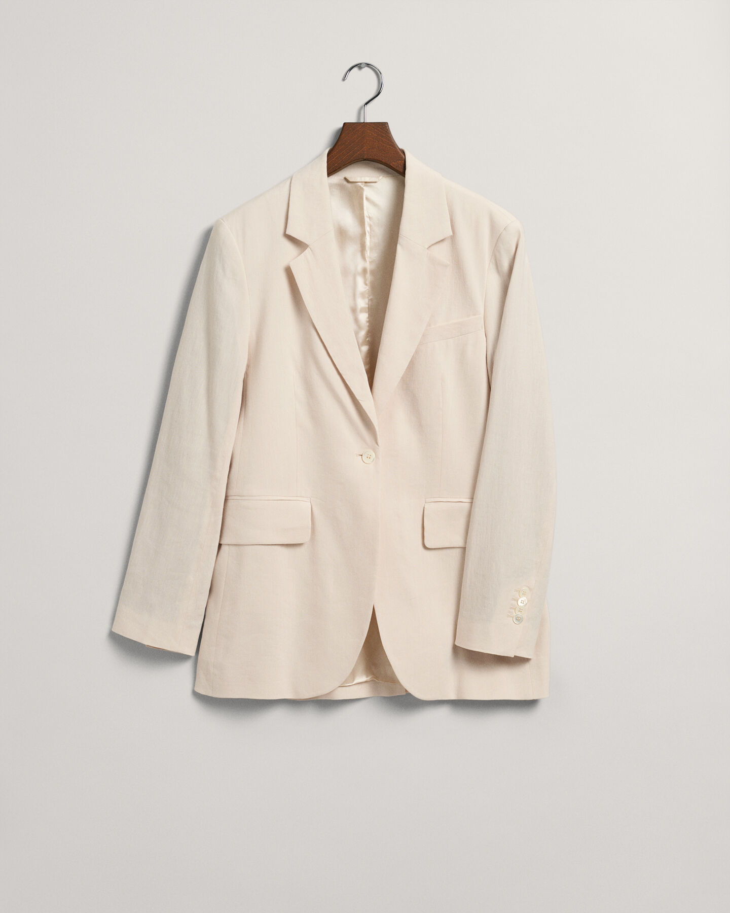 Americana Regular Fit de lino elástico