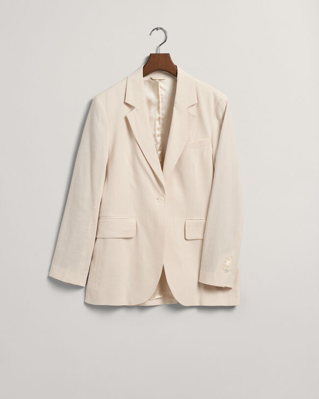 Americana Regular Fit de lino elástico