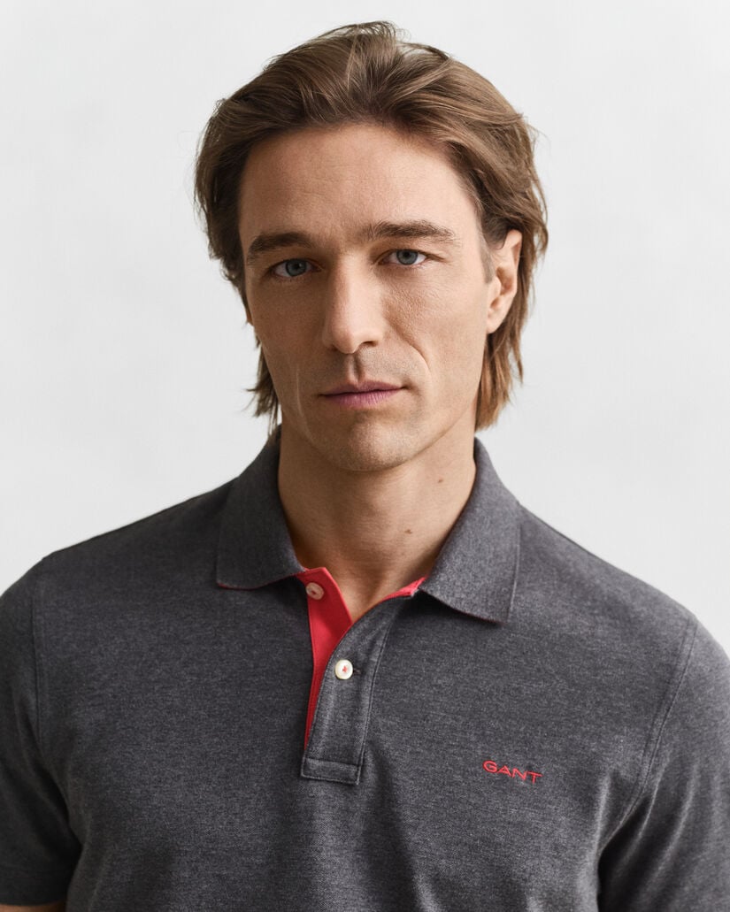 Polo de piqué en contraste