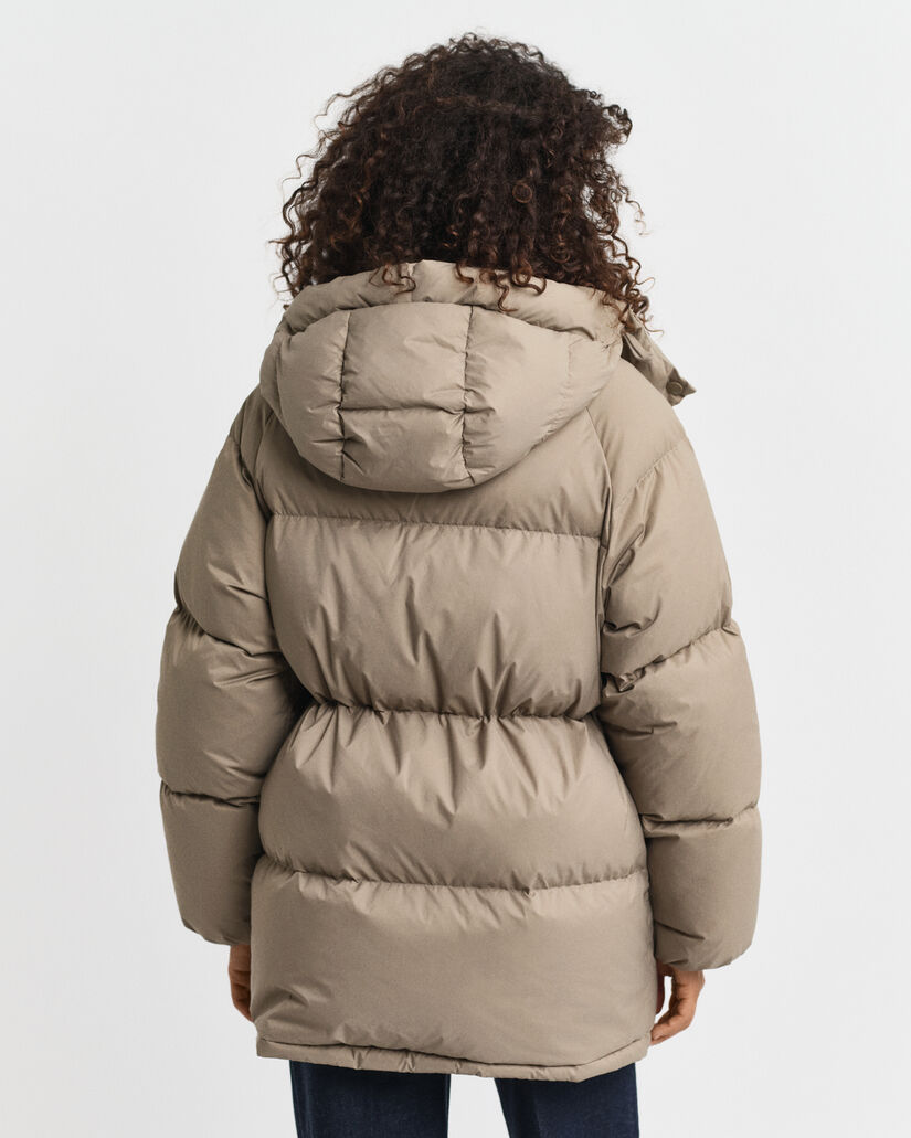 Chaqueta de plum&oacute;n y largo medio