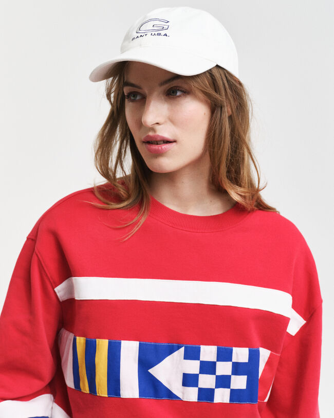 Sudadera de cuello redondo con panel