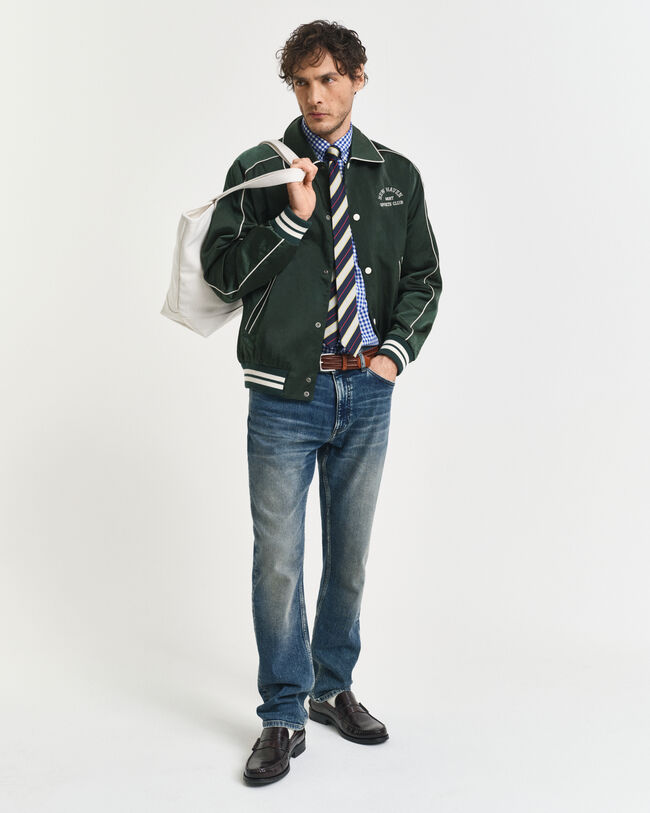 Camisa Regular Fit clásica de popelina a cuadros Vichy