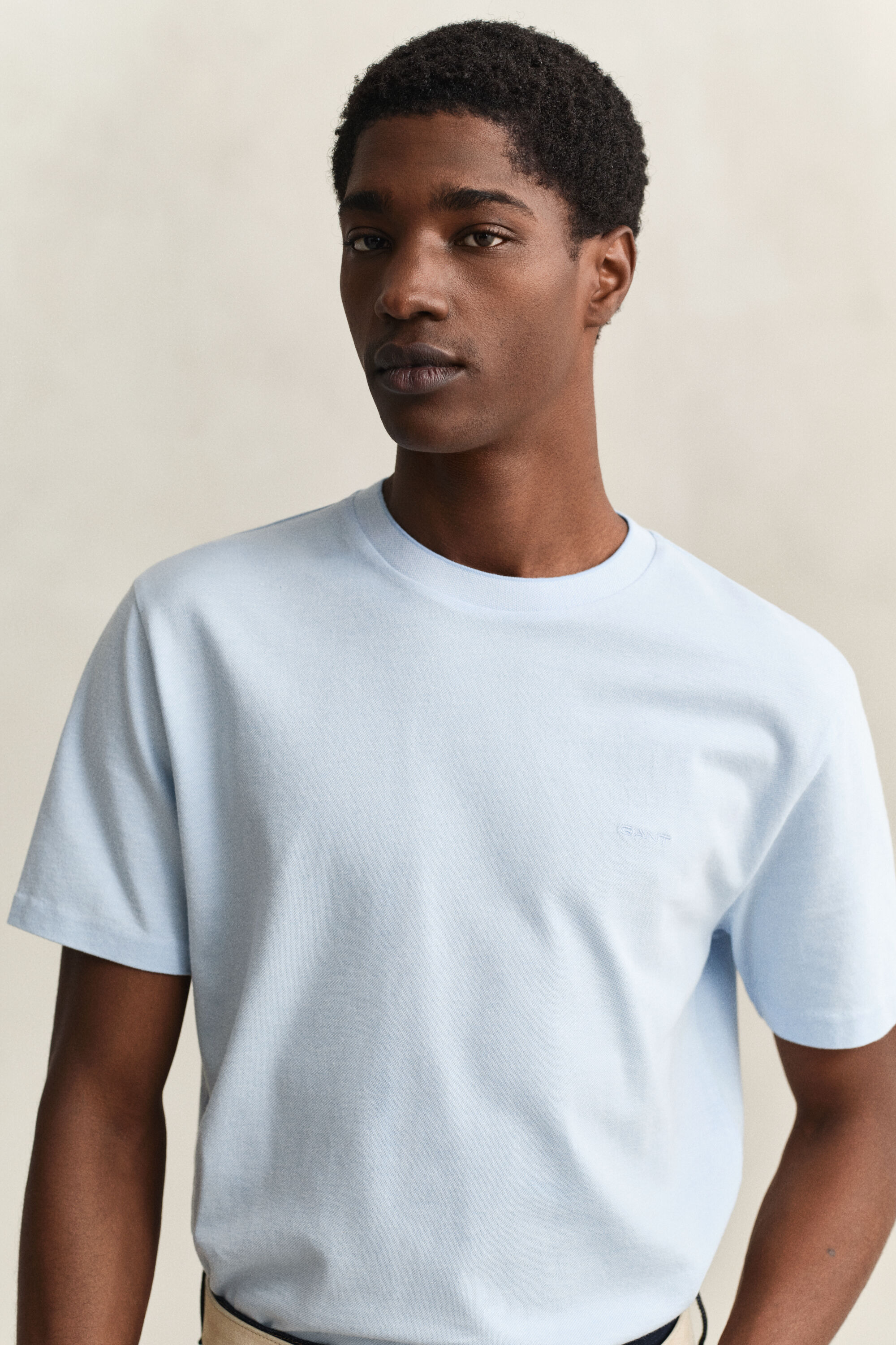 Camiseta de piqué en dos tonos