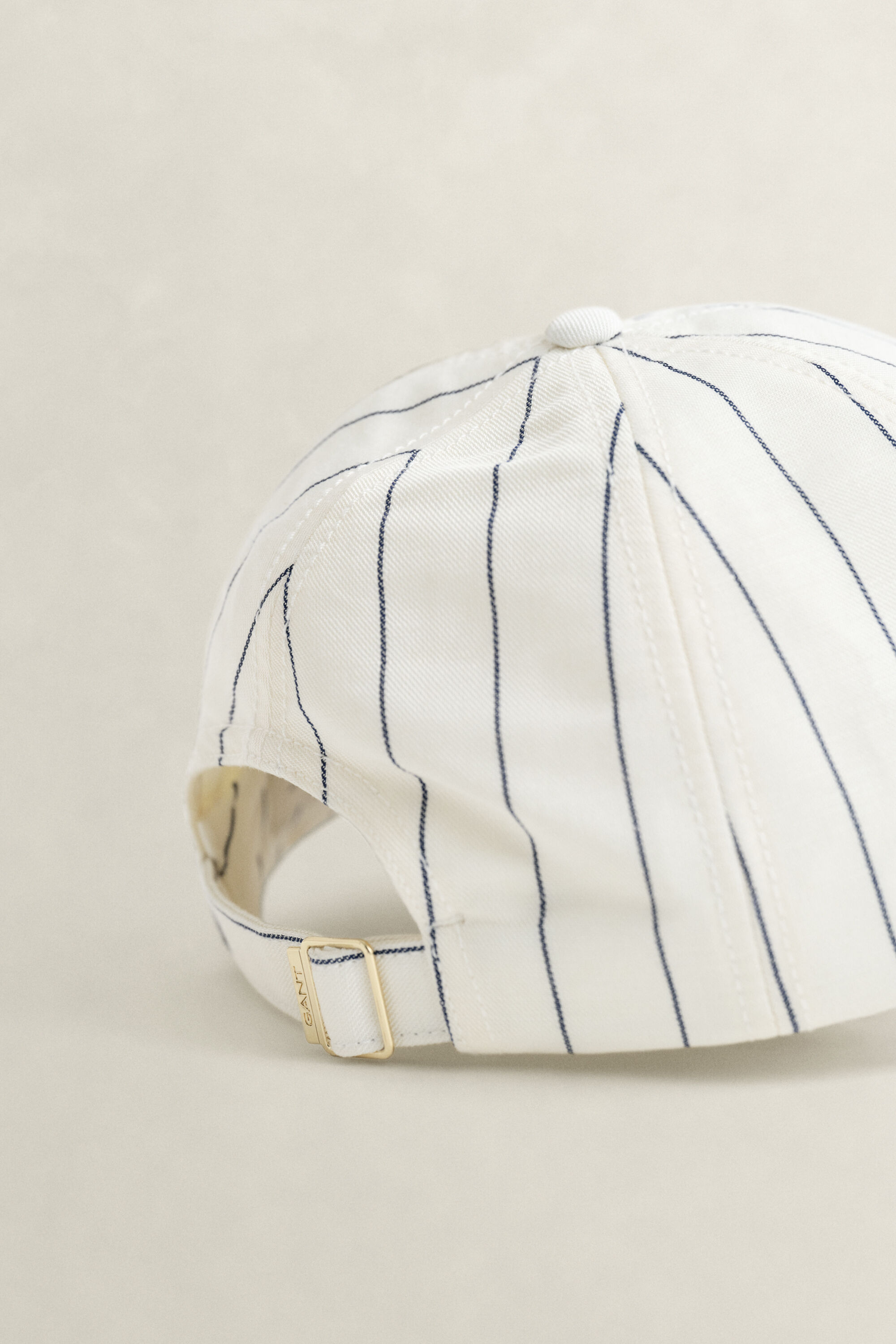 Gorra de mezcla de lino a rayas