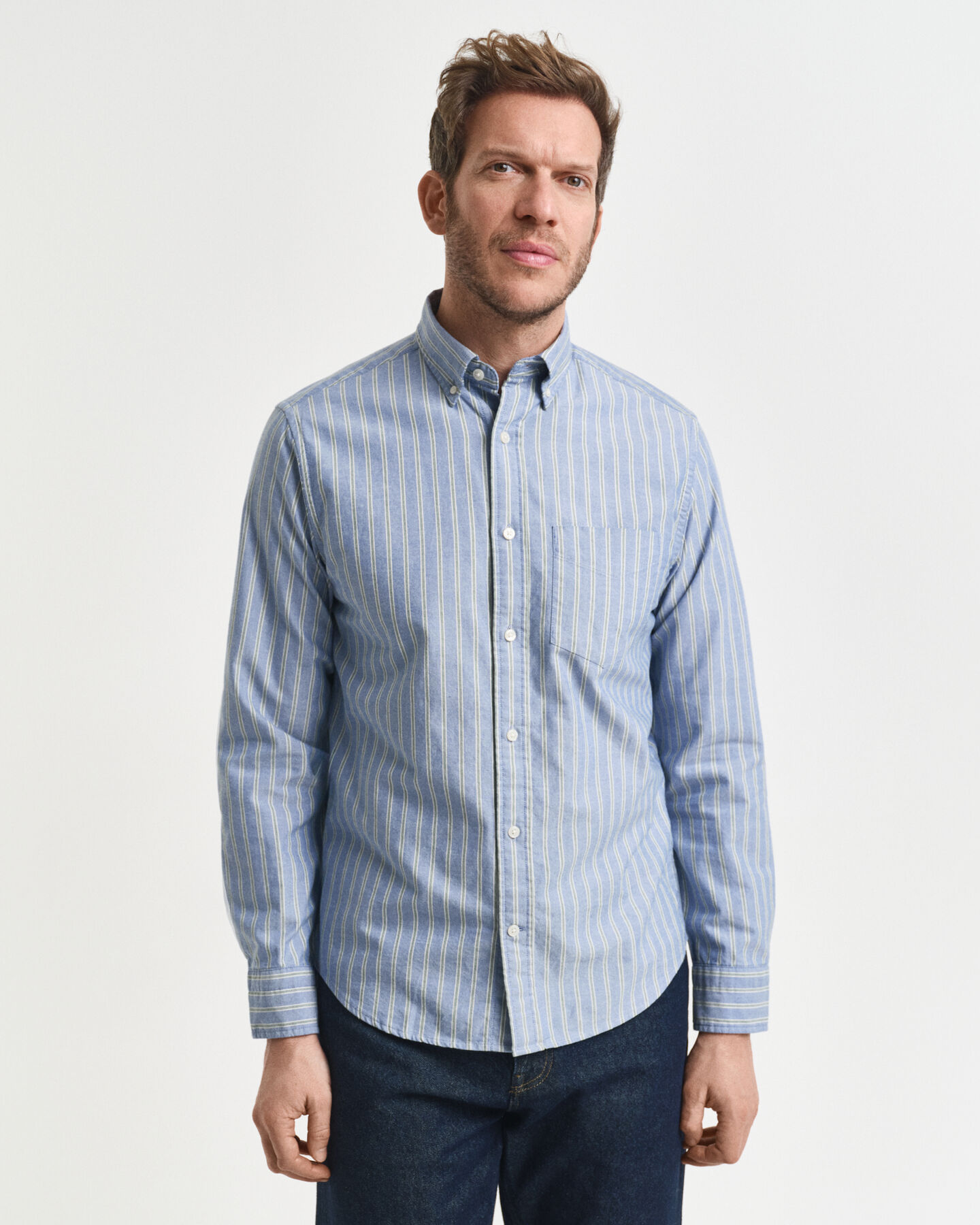 Camisa Oxford Regular Fit Archive a rayas