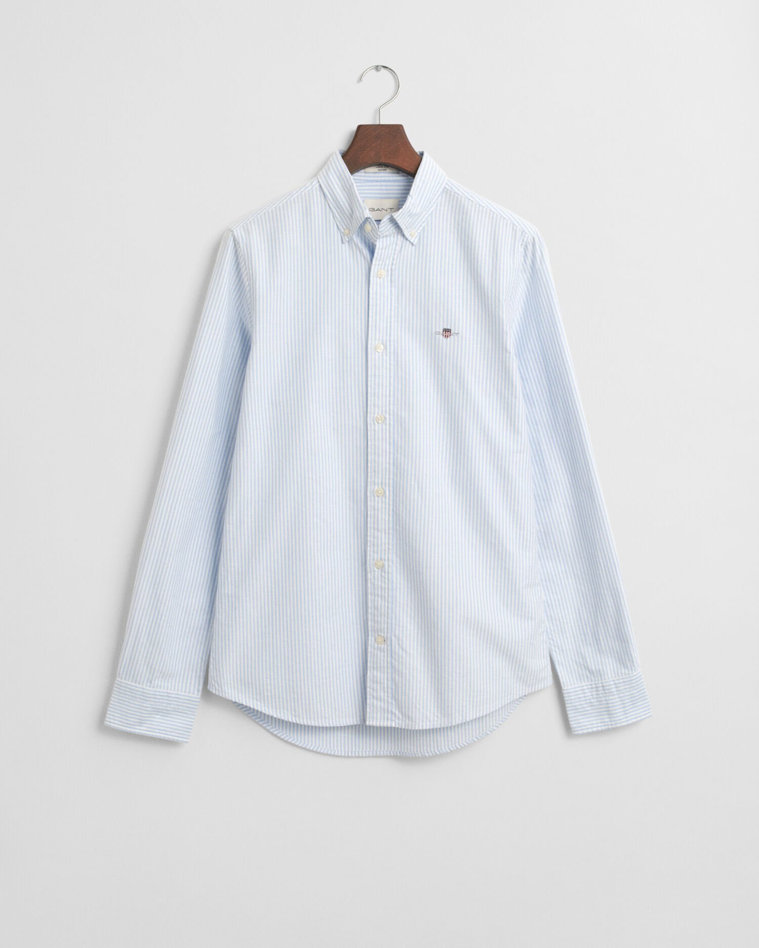 Camisa Oxford clásica Slim Fit de rayas finas