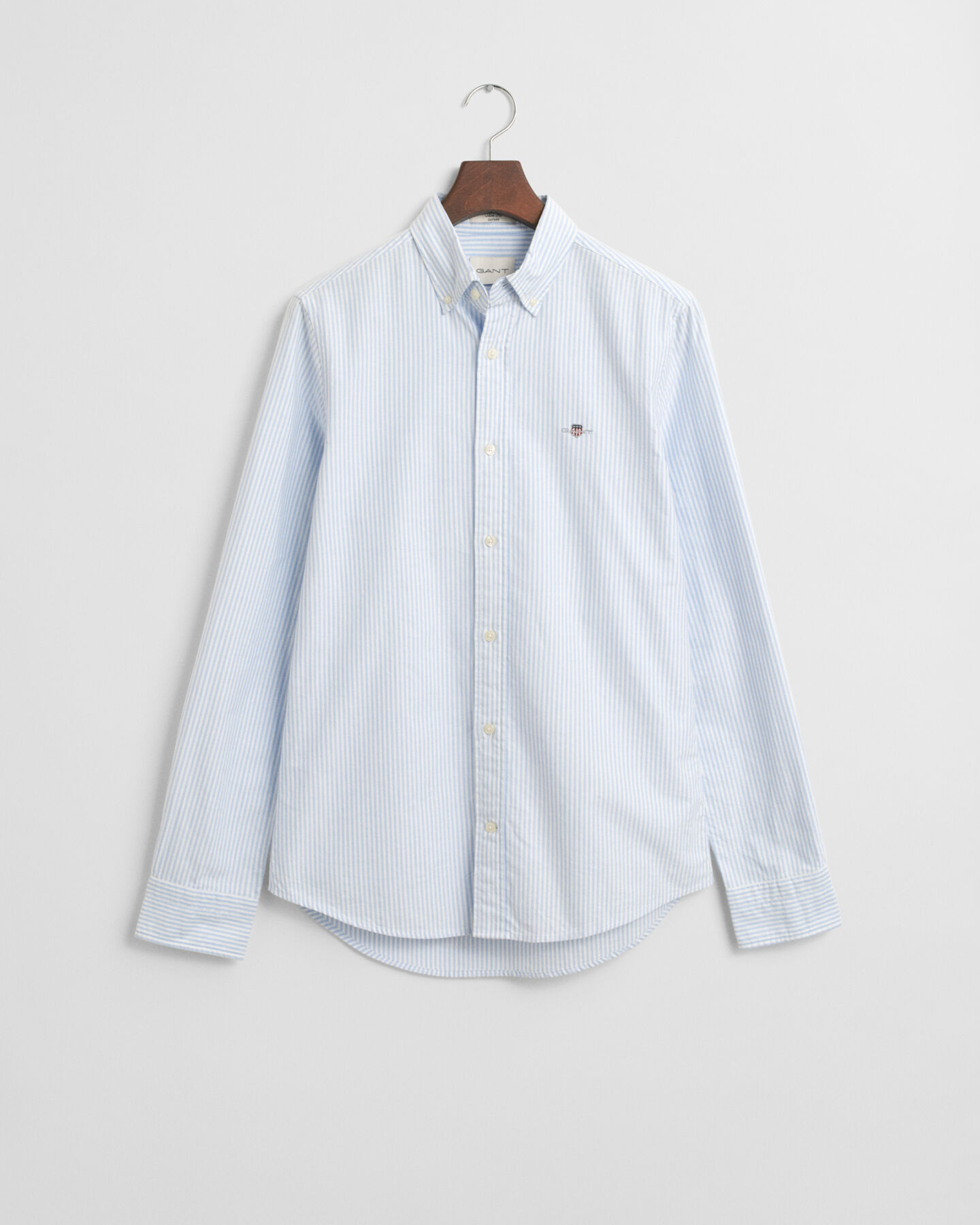 Camisa Oxford clásica Slim Fit de rayas finas