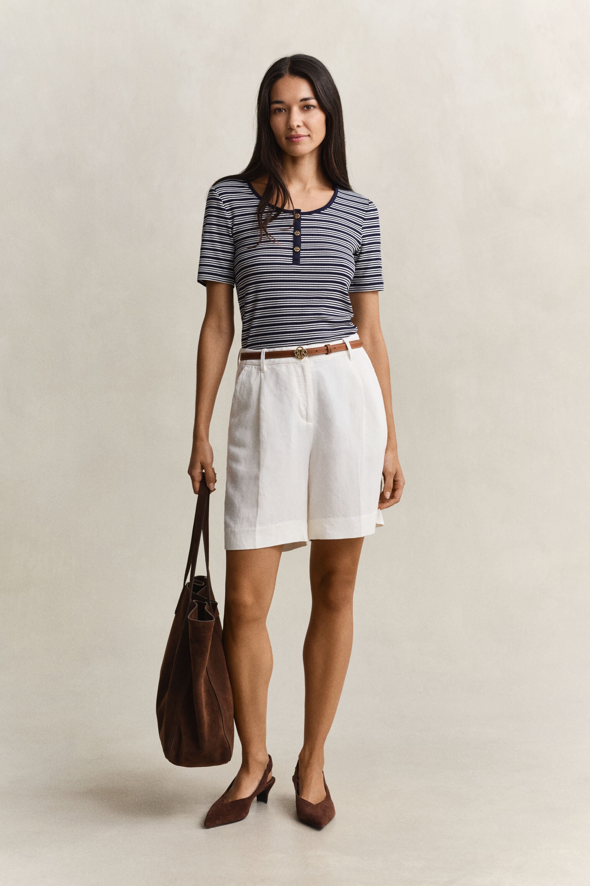 Camiseta panadera acanalada